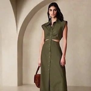 Yasmin Cut-Out Shirt Dress